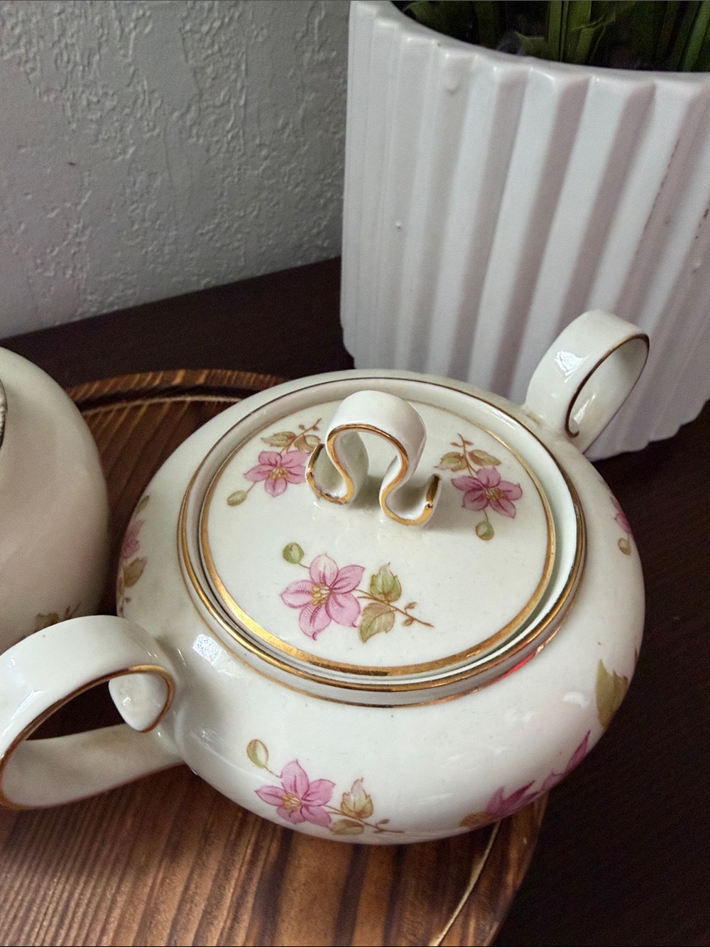 Franconia Krautheim selb Bavaria  set of Cream and Sugar with Pink Floral - Picture 6 of 12